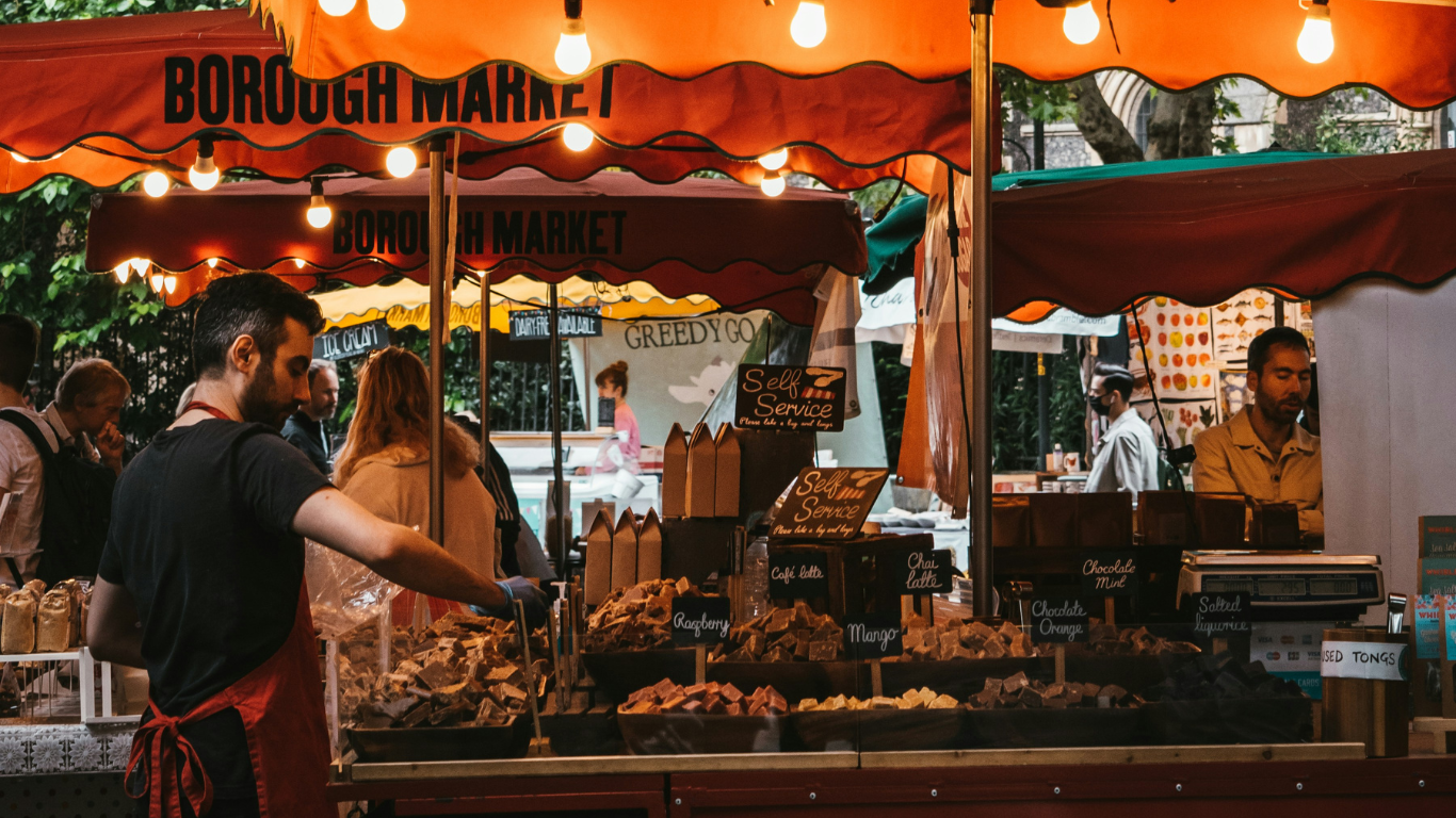 Market stall in London 